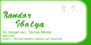 nandor ibolya business card
